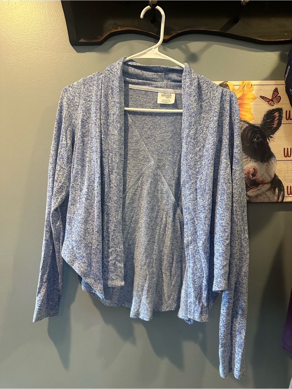 Danskin Light Blue Open-Front Cardigan